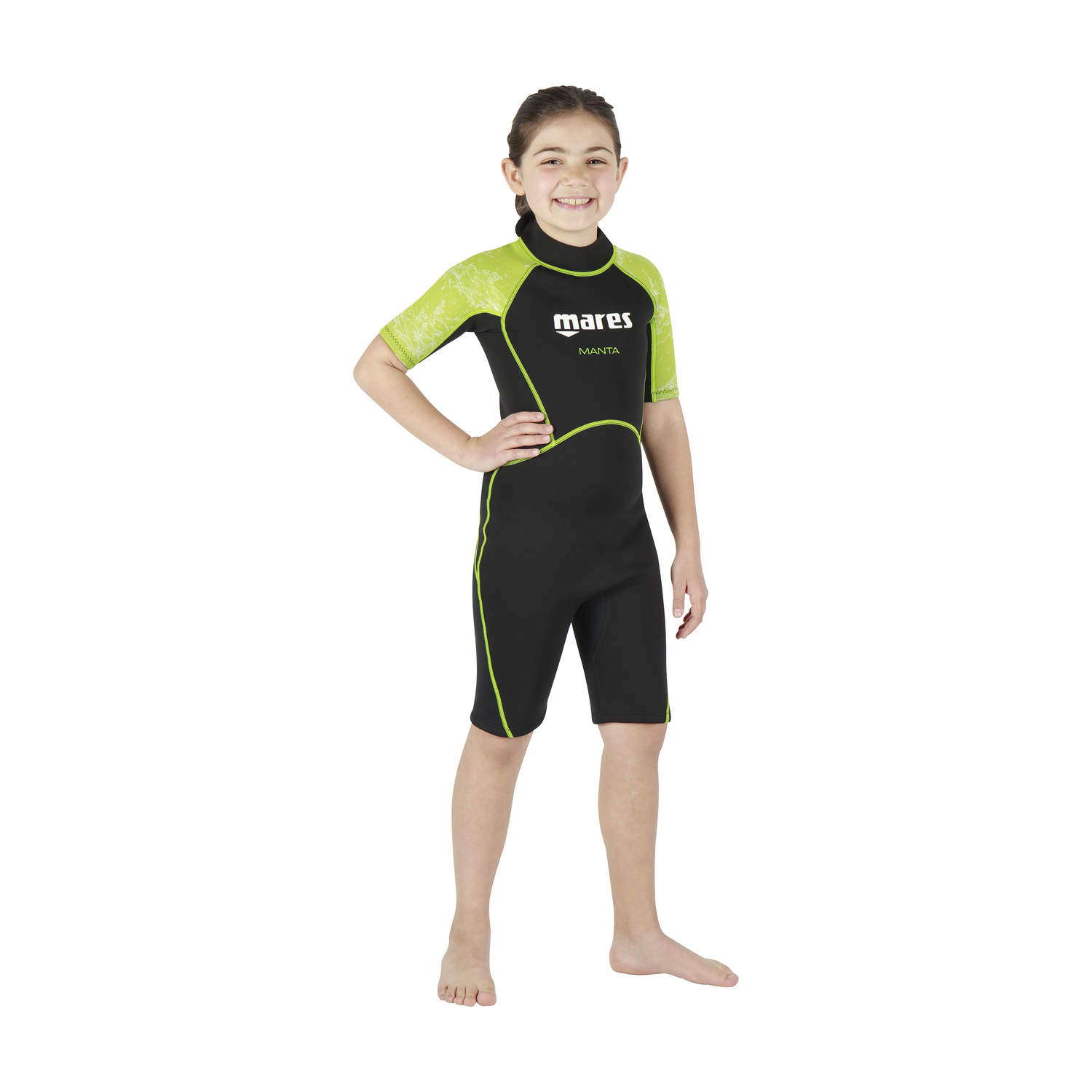 traje de neopreno de manga corta para niño manta