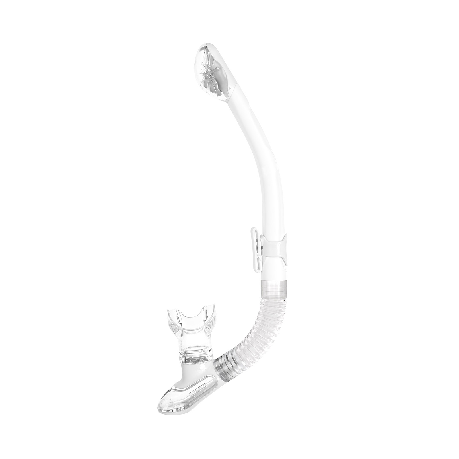 tubo de snorkel y buceo ergo dry de mares - extremo superior seco y boquilla ergonómica