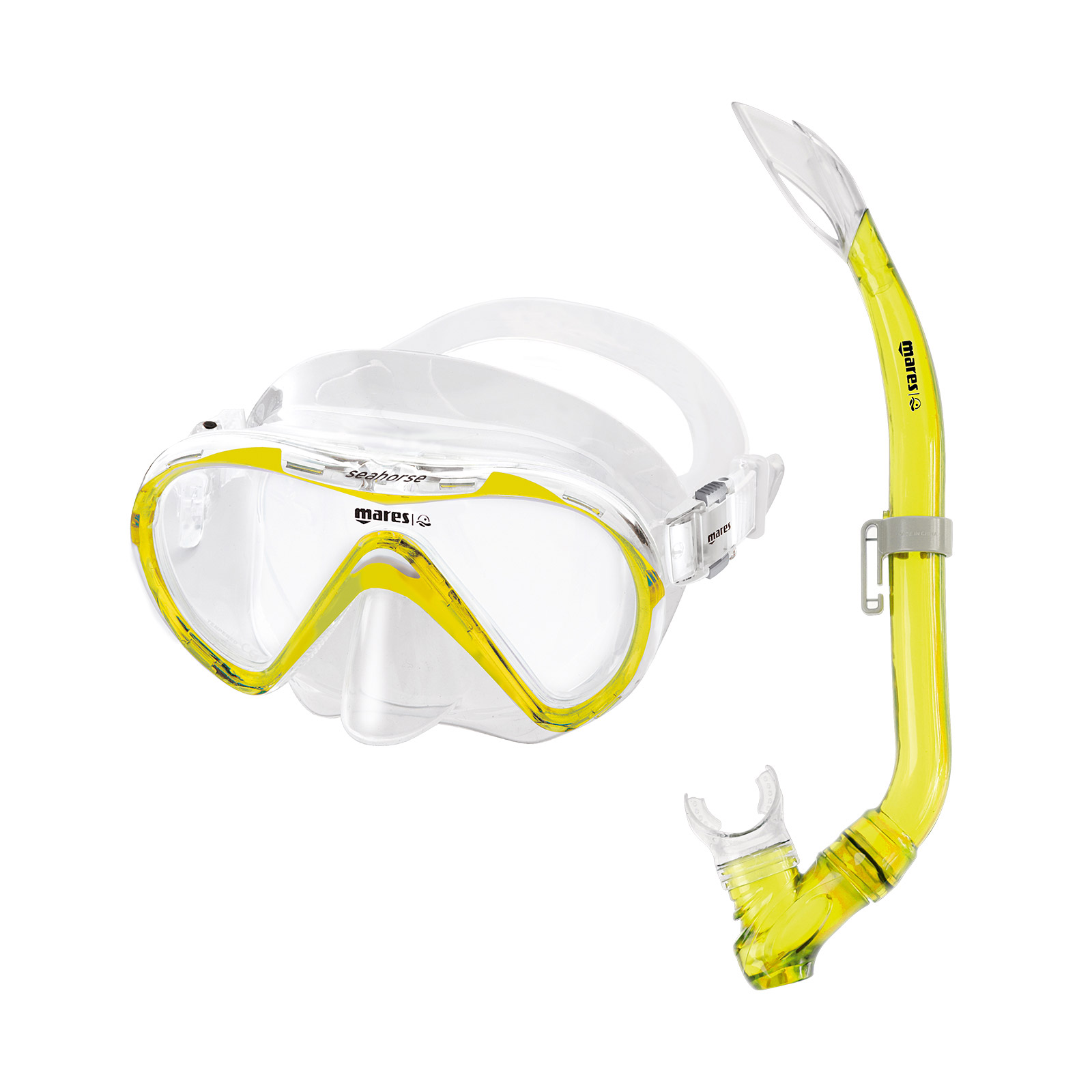 kit mascara y tubo snorkel buceo seahorse
