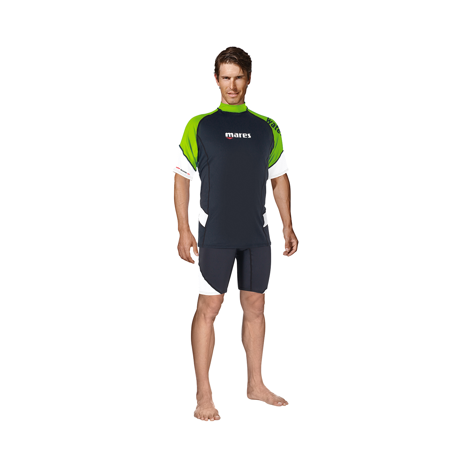 camiseta proteccion solar manga corta rash guard loose fit man