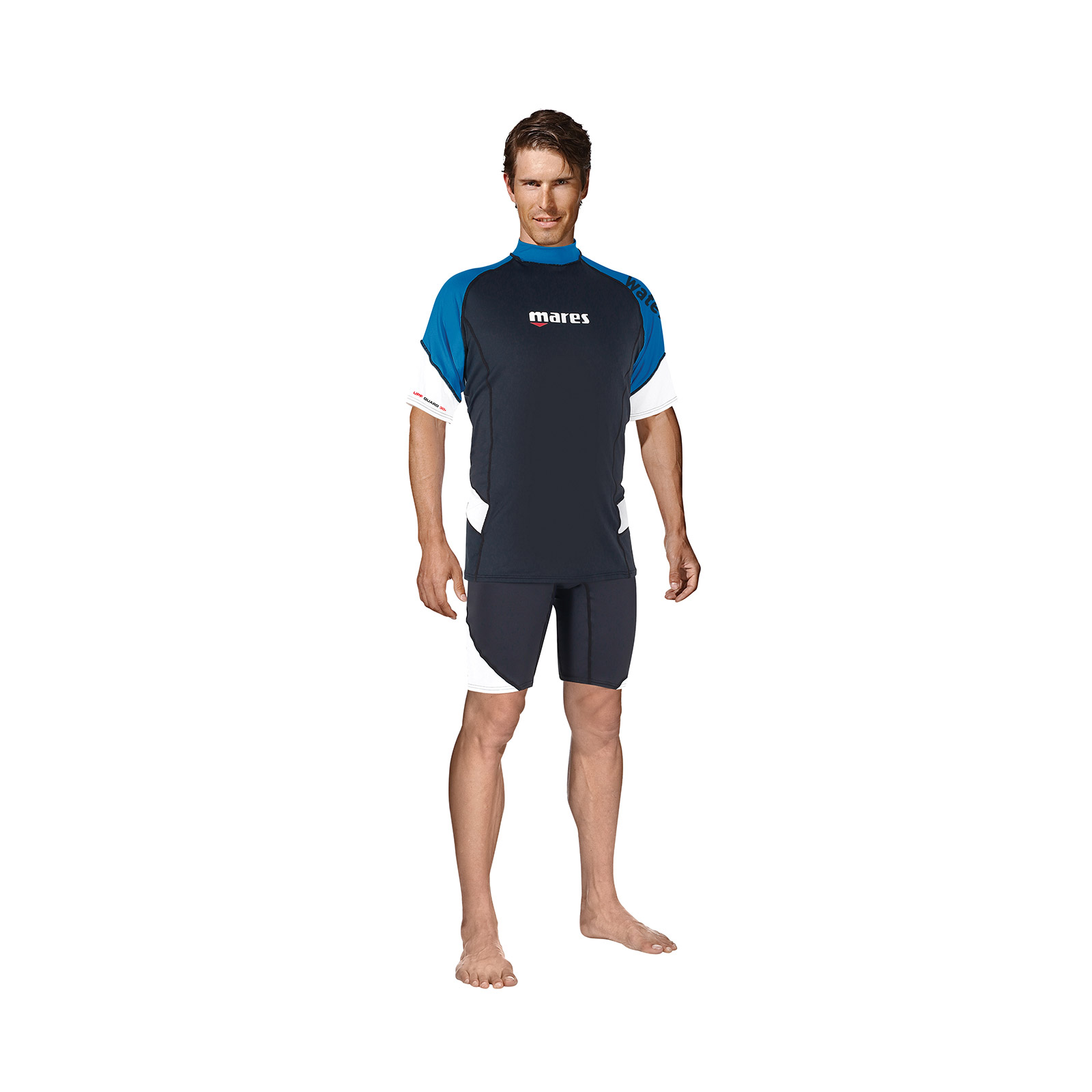 camiseta proteccion solar manga corta rash guard loose fit man