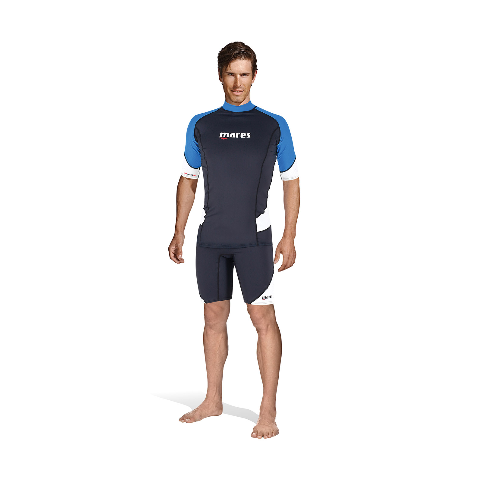 camiseta proteccion solar manga corta rash guard trilastic man