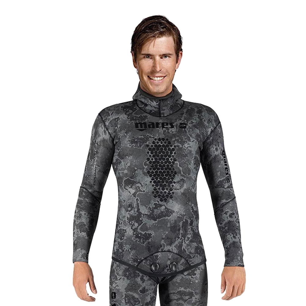 chaqueta neopreno pesca submarina explorer camo black 70 open cell