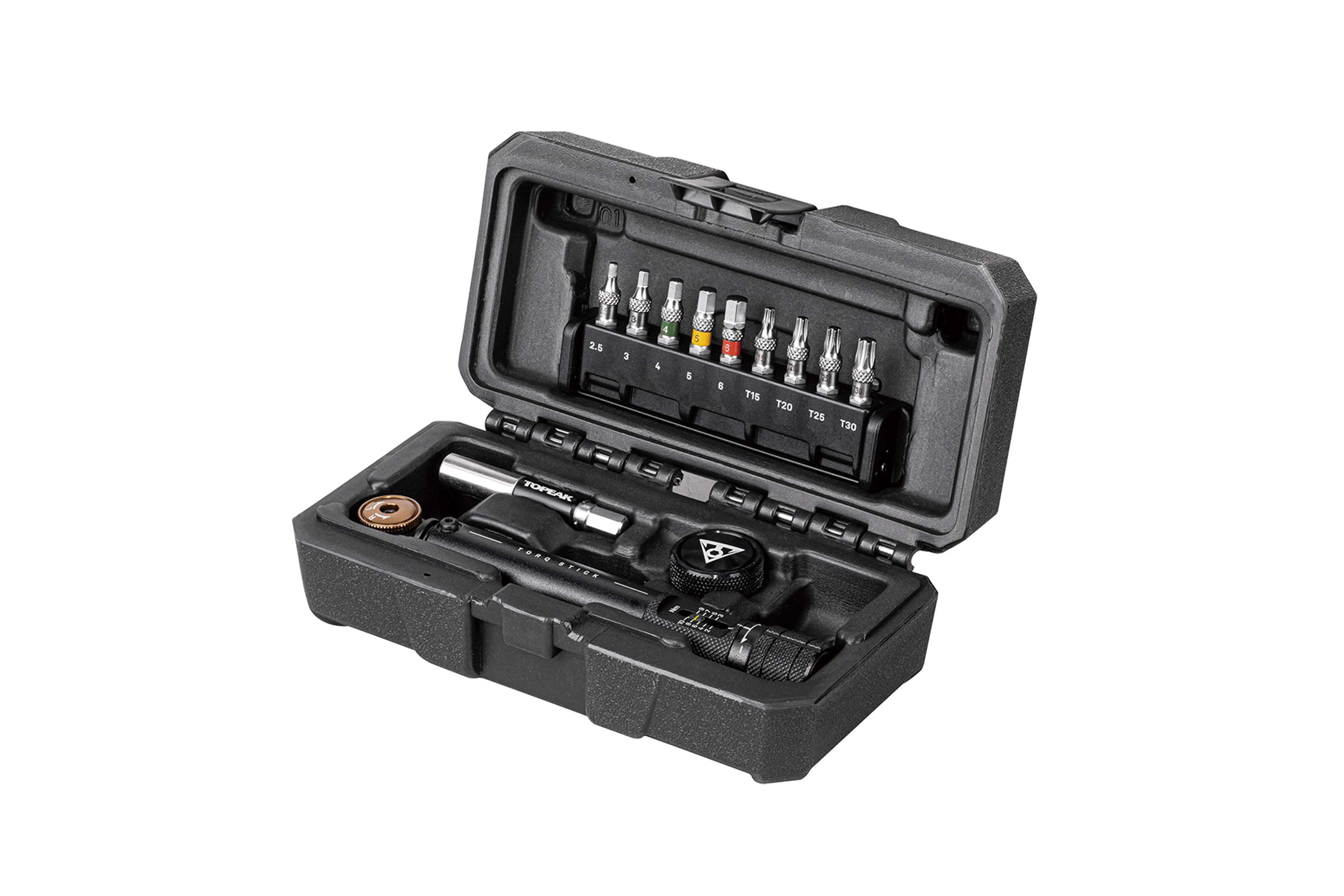 llave dinamométrica + 18 piezas torq stick 2-10nm