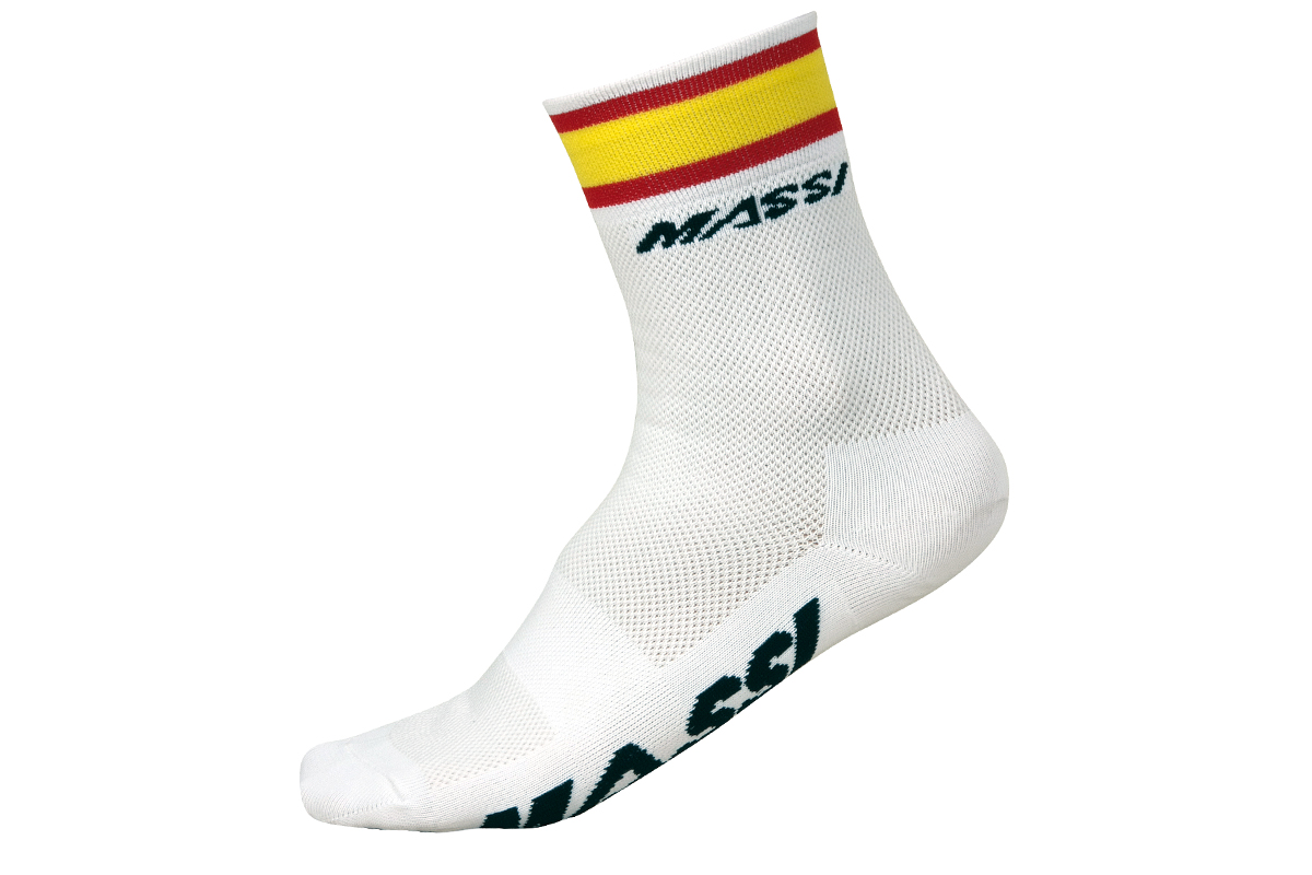 calcetines de ciclismo massi campeón de españa talla l (eur 42-45) en color españa