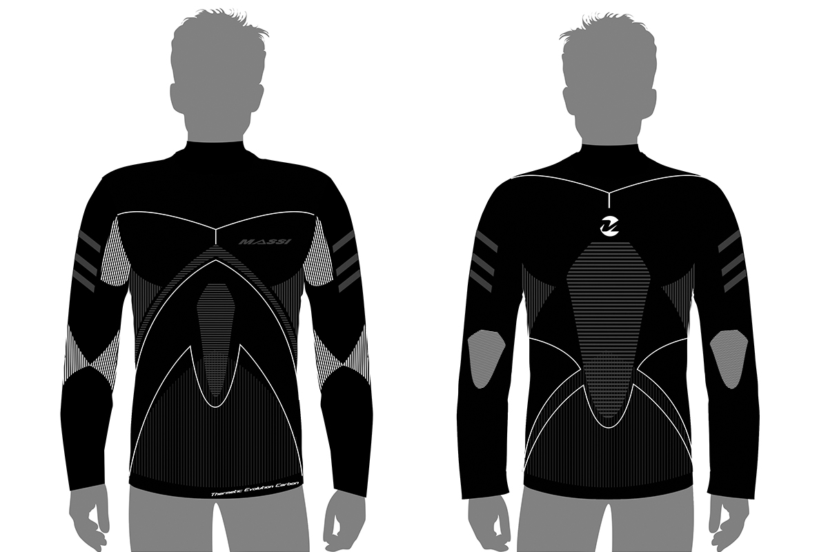 camiseta termica interior manga larga carbon thermetic evolution