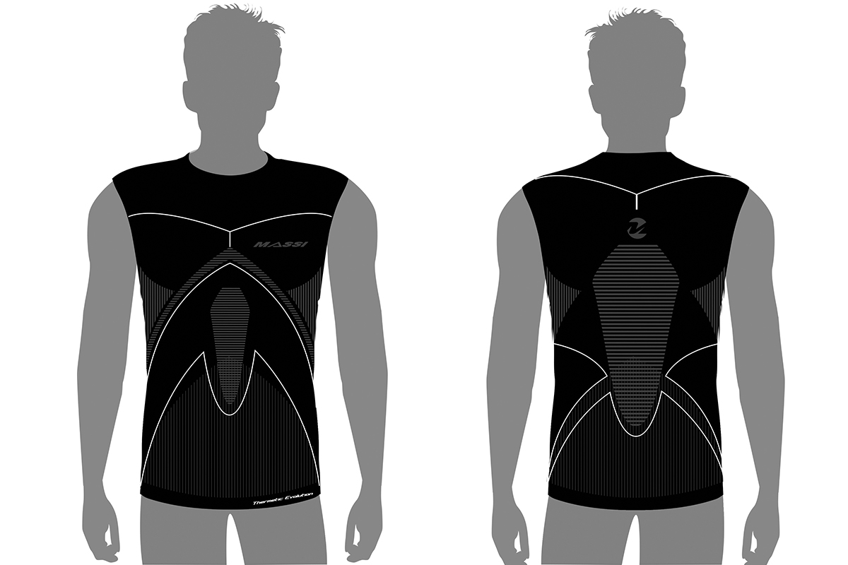 camiseta termica interior sin mangas carbon thermetic evolution
