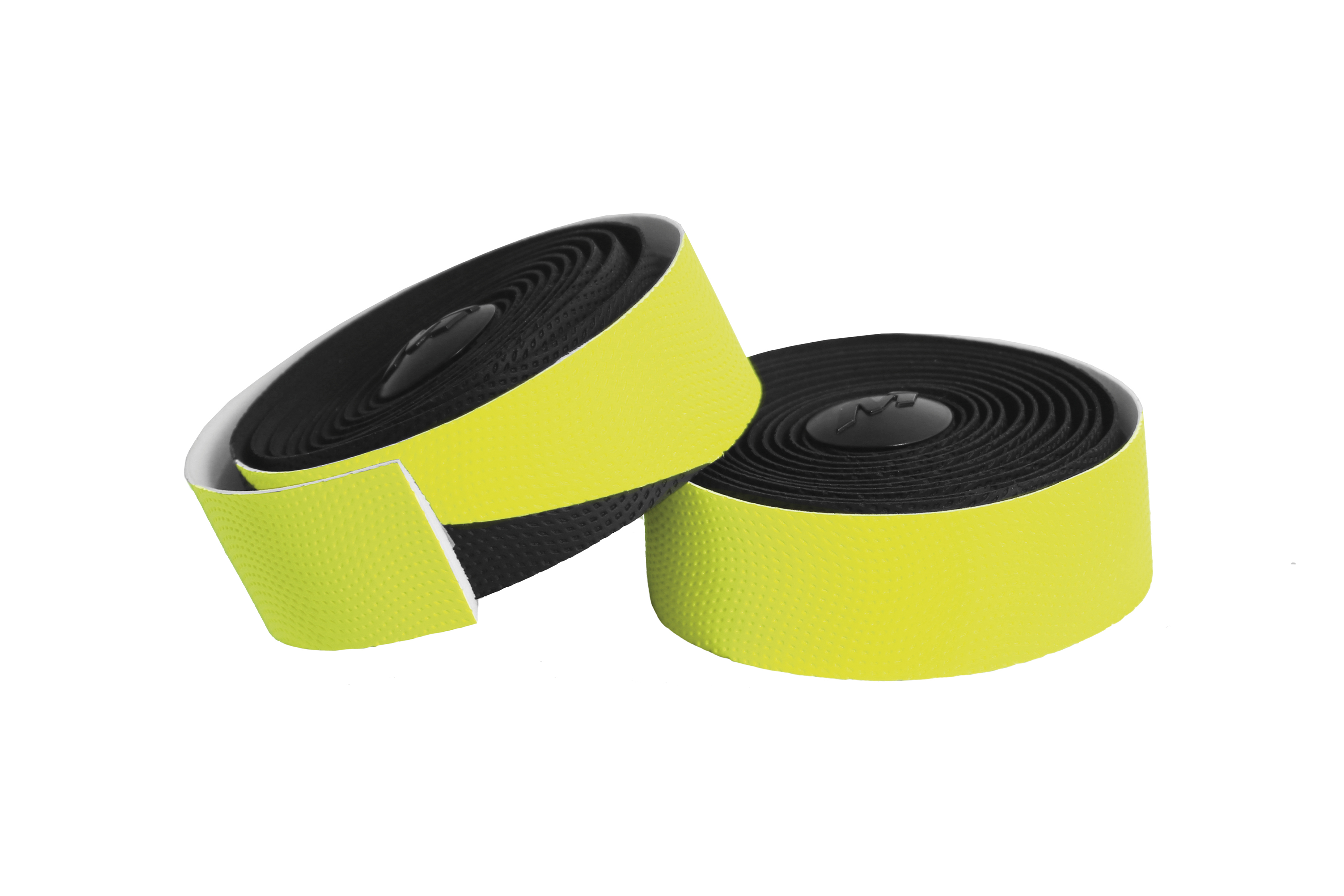 cinta de manillar de bicicleta dual wave fluor de massi - negro/verde fluor
