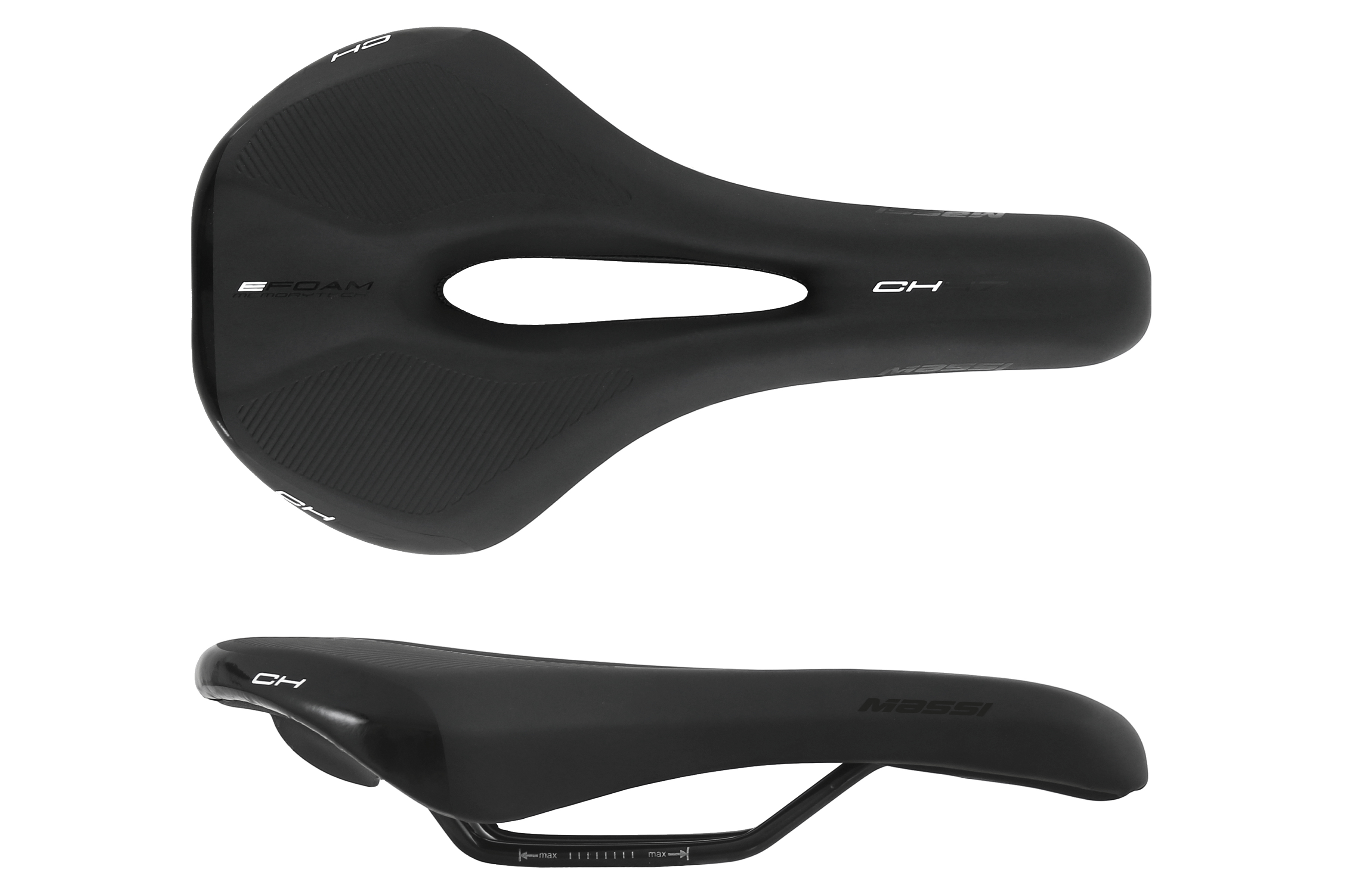 sillín de bicicleta massi ch47 con espuma viscoelástica e-foam memory tech