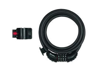 candado antirrobo cable espiral con soporte cierre combinacion 180cmx 10mm