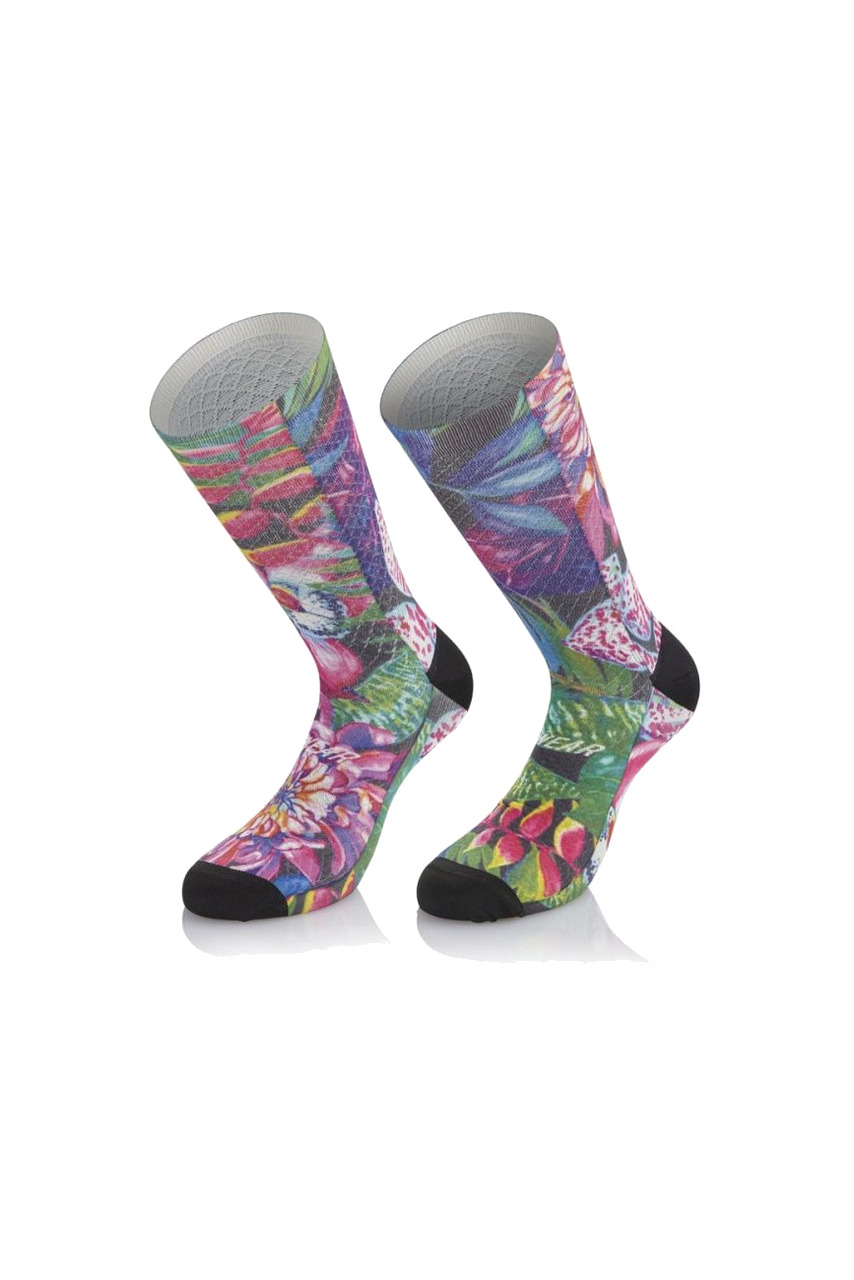 calcetines de ciclismo flores tropicales fun h17