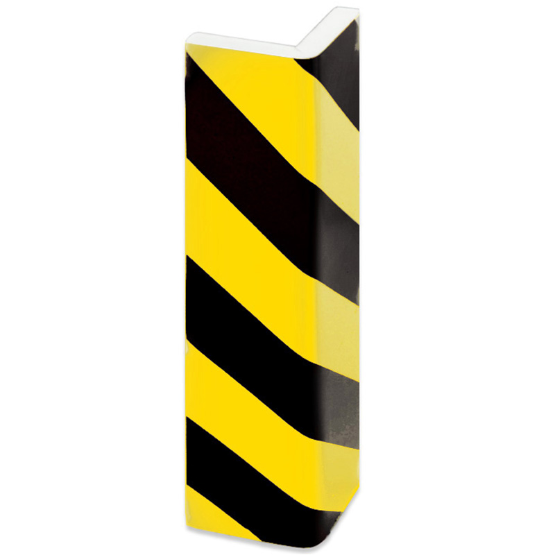 protector de ángulo pu4015nj 40cm x 75mm - esquinera de protección de pared en negro y amarillo