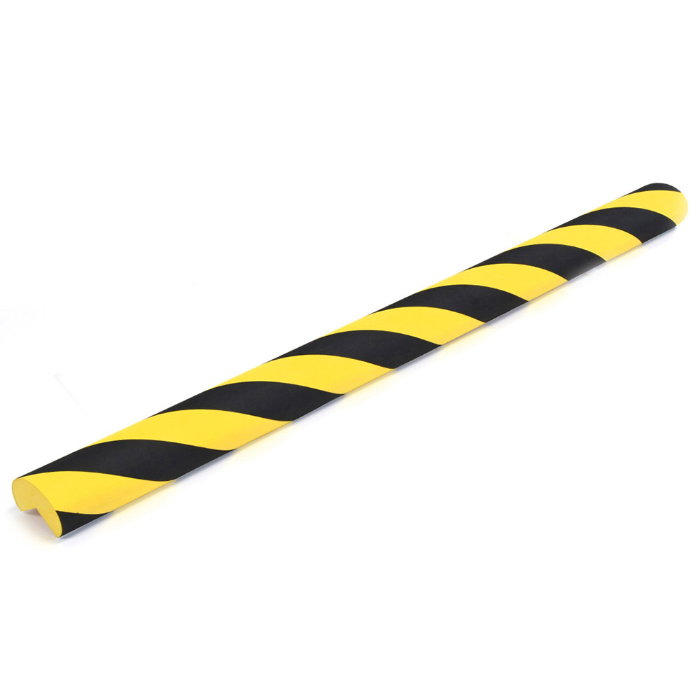 esquinera acolchado proteccion pared con adhesivo 3m negra/amarilla 75cm x 40mm