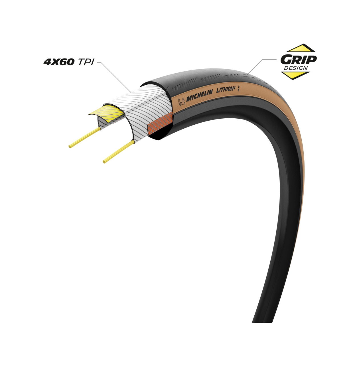 cubierta neumatico para bicicleta lithion4 700x28 performance line plegable 28-622