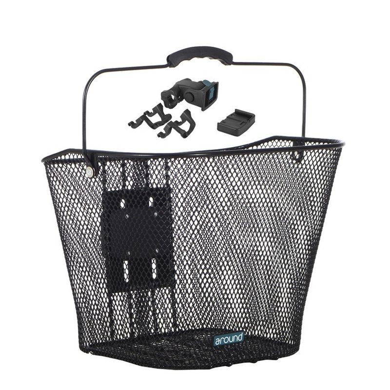 cesto de malla estrecha + soporte around basic 32x23x26 cm