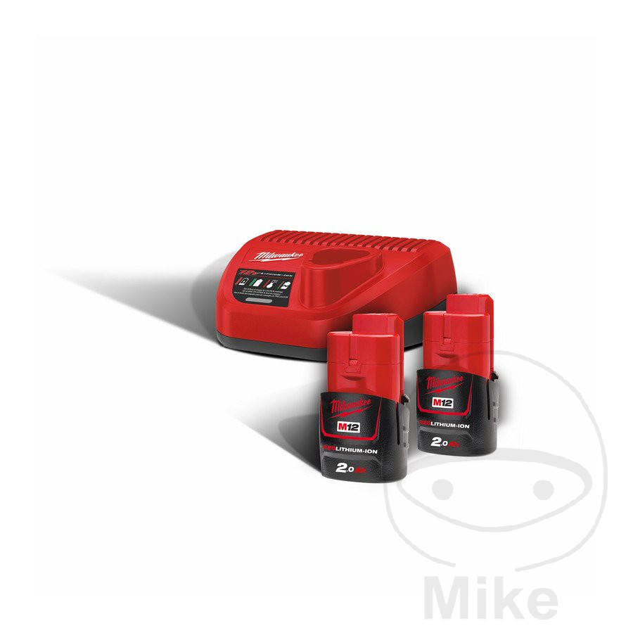 set de arranque de batería + 2 baterías 12v 2x 2.0ah
