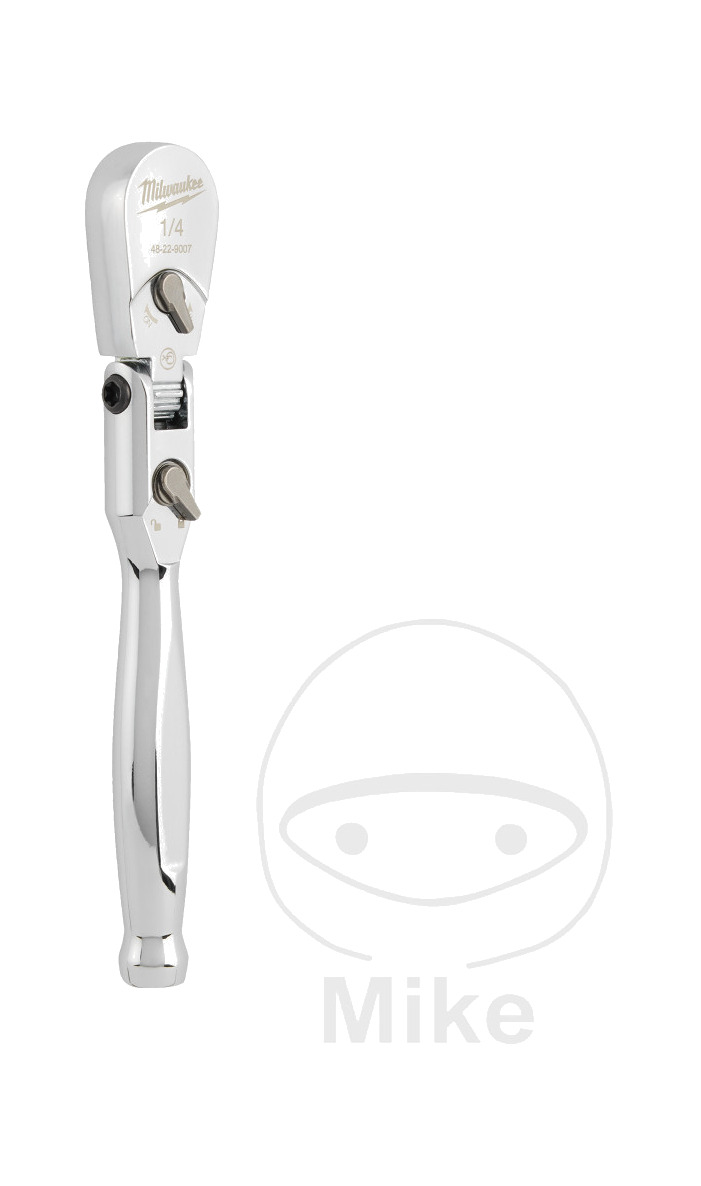 llave de carraca con cabeza giratoria 1/4 140 mm
