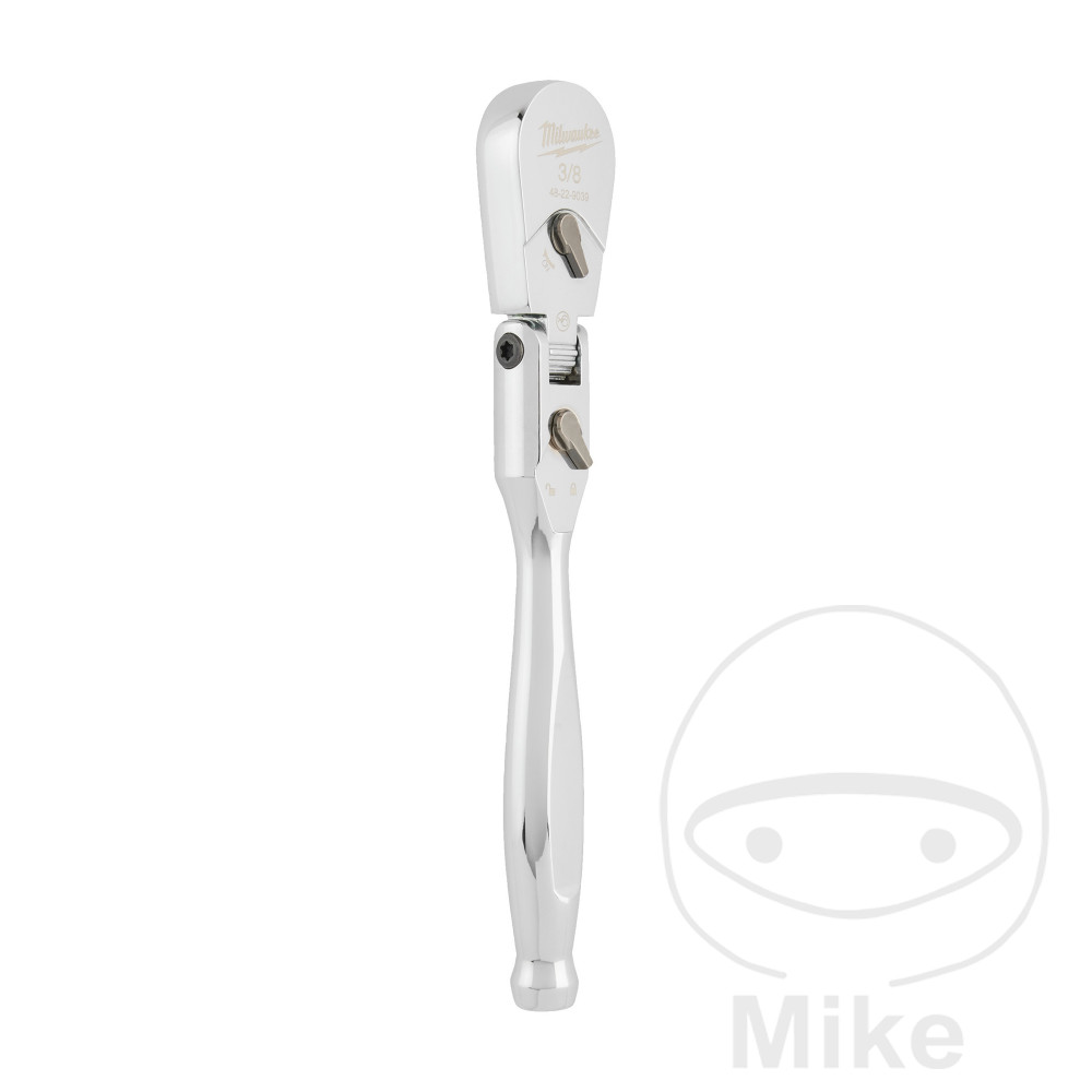 llave de carraca con cabeza giratoria 3/8z 215 mm