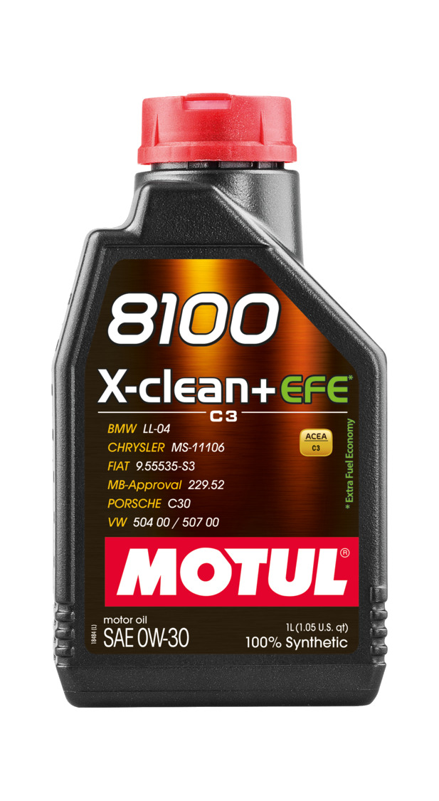 Olio lubrificante sintetico per motori di automobili 8100 X-CLEAN+ EFE 0W30 1L ( - Afbeelding 1 van 1