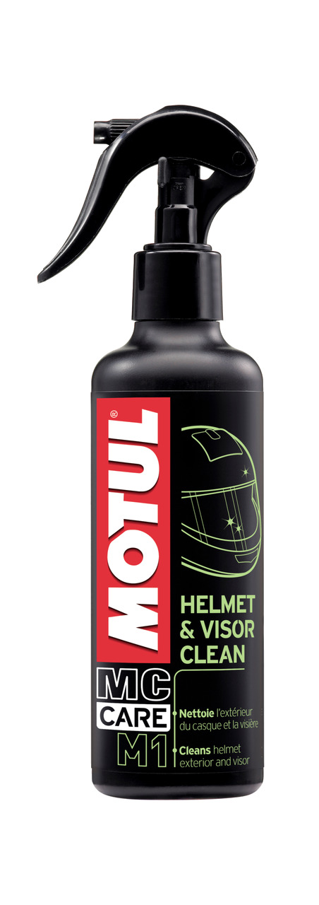 limpiador de cascos y pantallas motul mc care m1 helmet & visor clean 0,25l