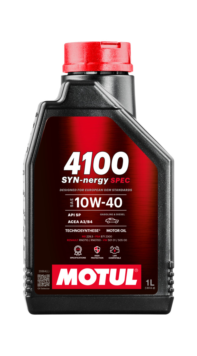 aceite lubricante de motor 4100 syn-nergy spec 10w40 1l
