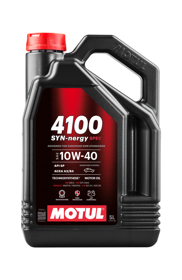 aceite lubricante de motor 4100 syn-nergy spec 10w40 5l