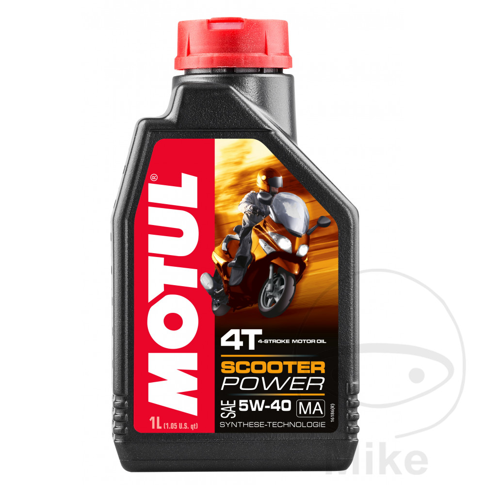 aceite de motor sintético para moto scooter power 4t 5w40 1l