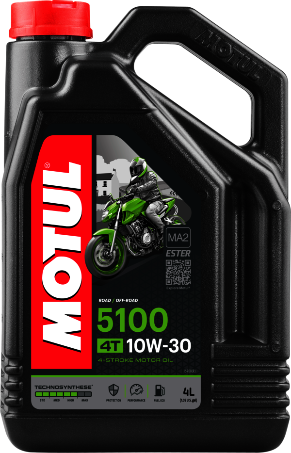 aceite lubricante 4t 5100 10w30 4t 4l - lubricante technosynthese® basado en tecnología de ésteres