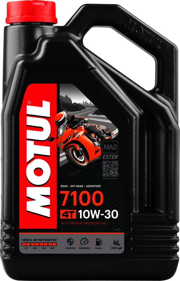 Olio lubrificante 4T 7100 10W30 4T 4L - 100% sintetico e Fuel Economy - Afbeelding 1 van 1