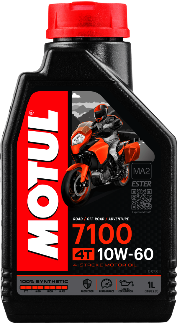 Aceite lubricante 4T 7100 10W60 1L - 100% sintético con ahorro de combustible ba - Imagen 1 de 1