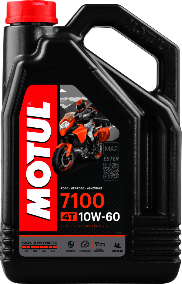 Aceite lubricante 4T 7100 10W60 4L para motocicletas de alto rendimiento - Imagen 1 de 1