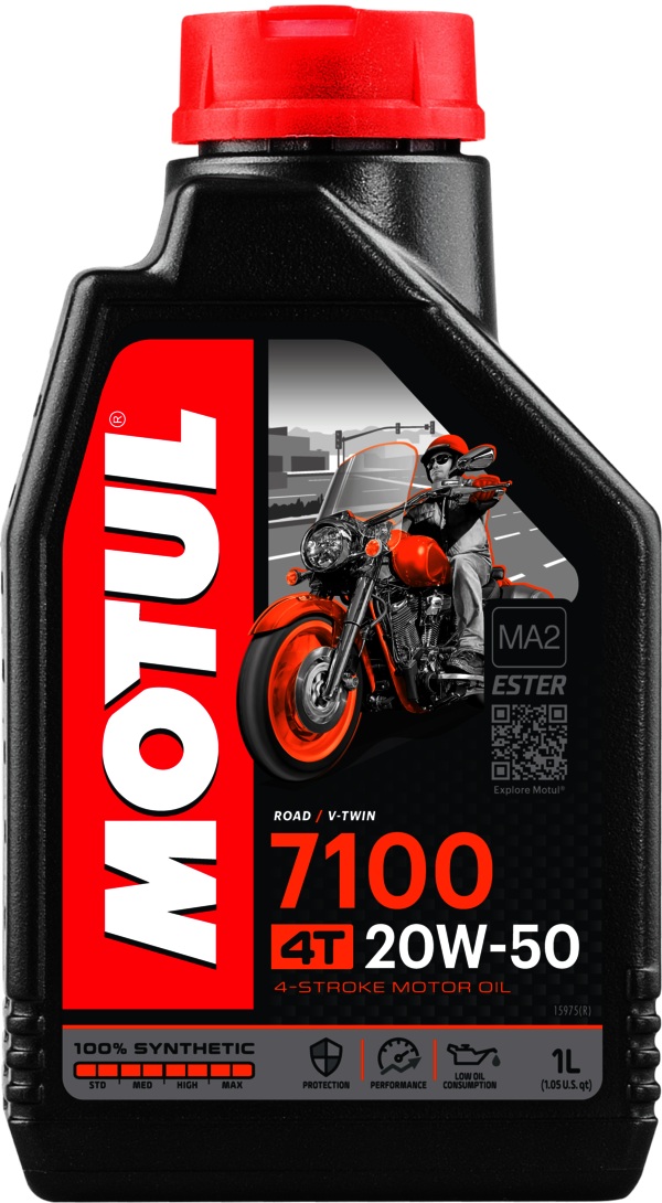 Aceite lubricante 4T 7100 20W50 4T 1L para motocicletas de alto rendimiento - Ma - Imagen 1 de 1