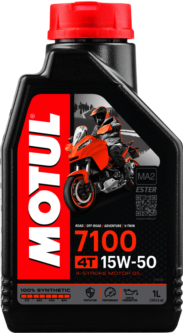 Olio lubrificante 4T 7100 15W50 1L per motociclette ad alte prestazioni - Afbeelding 1 van 1