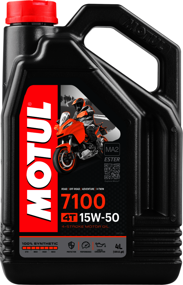 aceite lubricante 4t 7100 15w50 4l motul - 100% sintético con tecnología de ésteres
