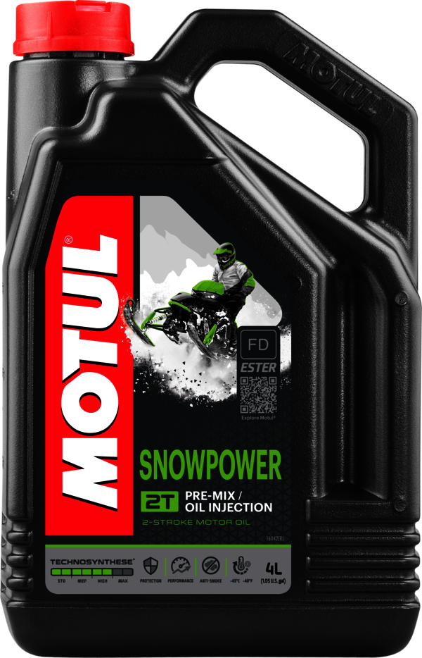 aceite lubricante para motor de moto de nieve motul snowpower 2t 4l