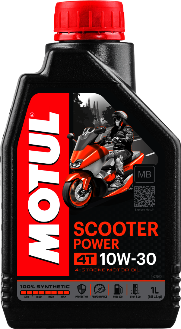 aceite lubricante motor scooter power 4t 10w30 mb 1 l - motul