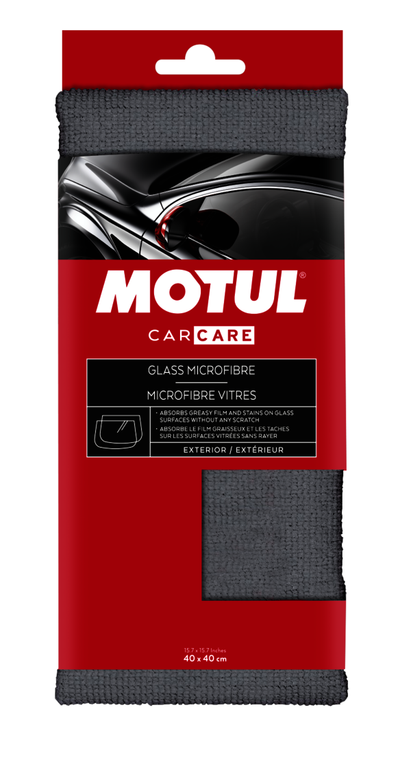 paño de microfibra para limpieza de cristales de coche motul® glass microfibre