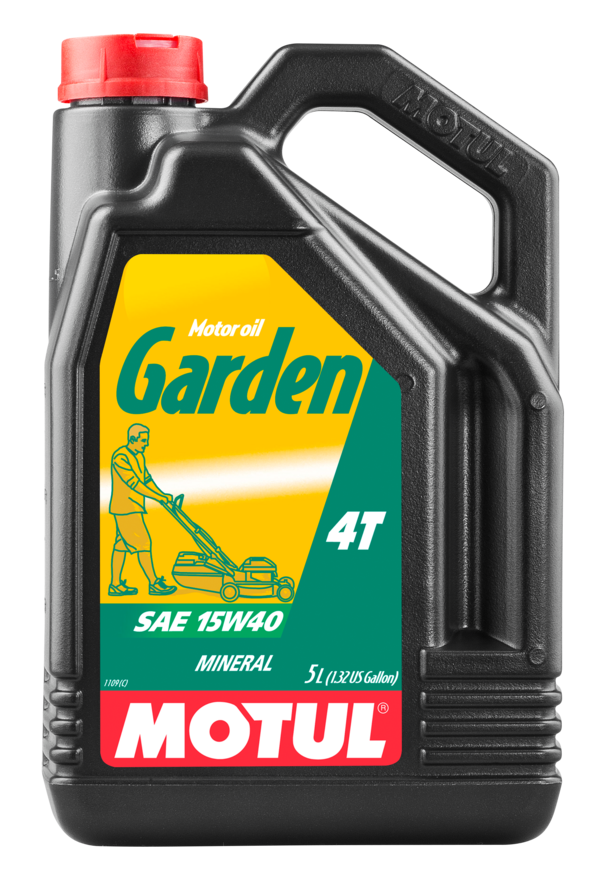 aceite lubricante para motor de jardinería motul garden 4t 15w40 5 l