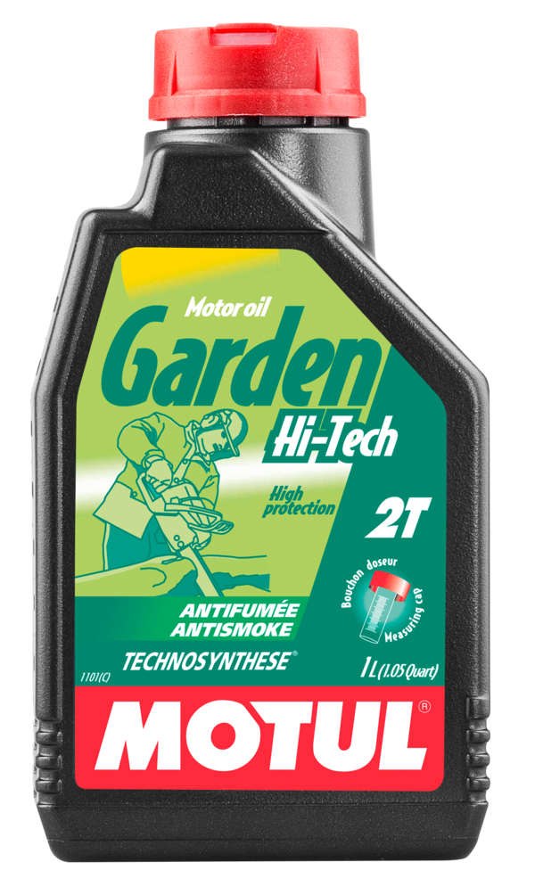 aceite lubricante para motosierras y herramientas de jardinería motul garden 2t hi tech 1l