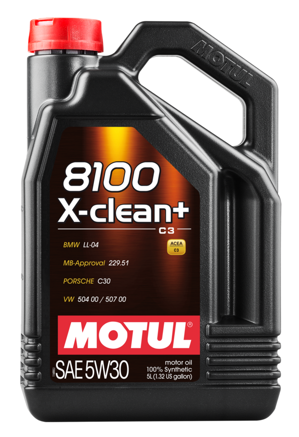 aceite lubricante 8100 x-clean+ 5w30 5l para motor de altas prestaciones - motul