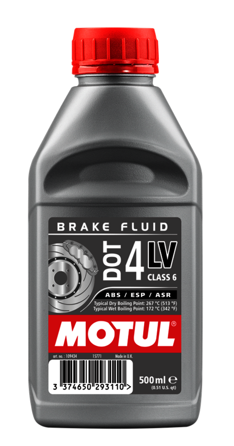 aceite hidráulico liquido para frenos motul dot 4 lv - 500ml
