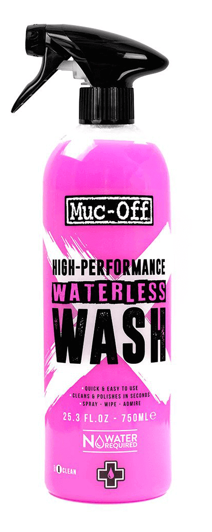 limpiador de moto en seco high-performance waterlesh wash 750 ml