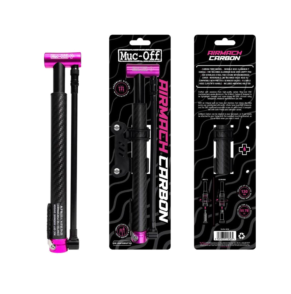 mini hinchador bomba inflador presta/standard carbono airmach