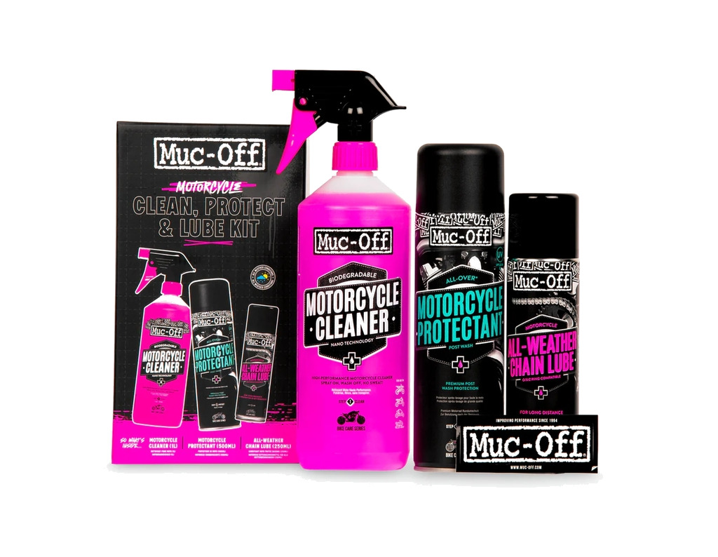 kit de limpieza protección y lubricación para motocicleta