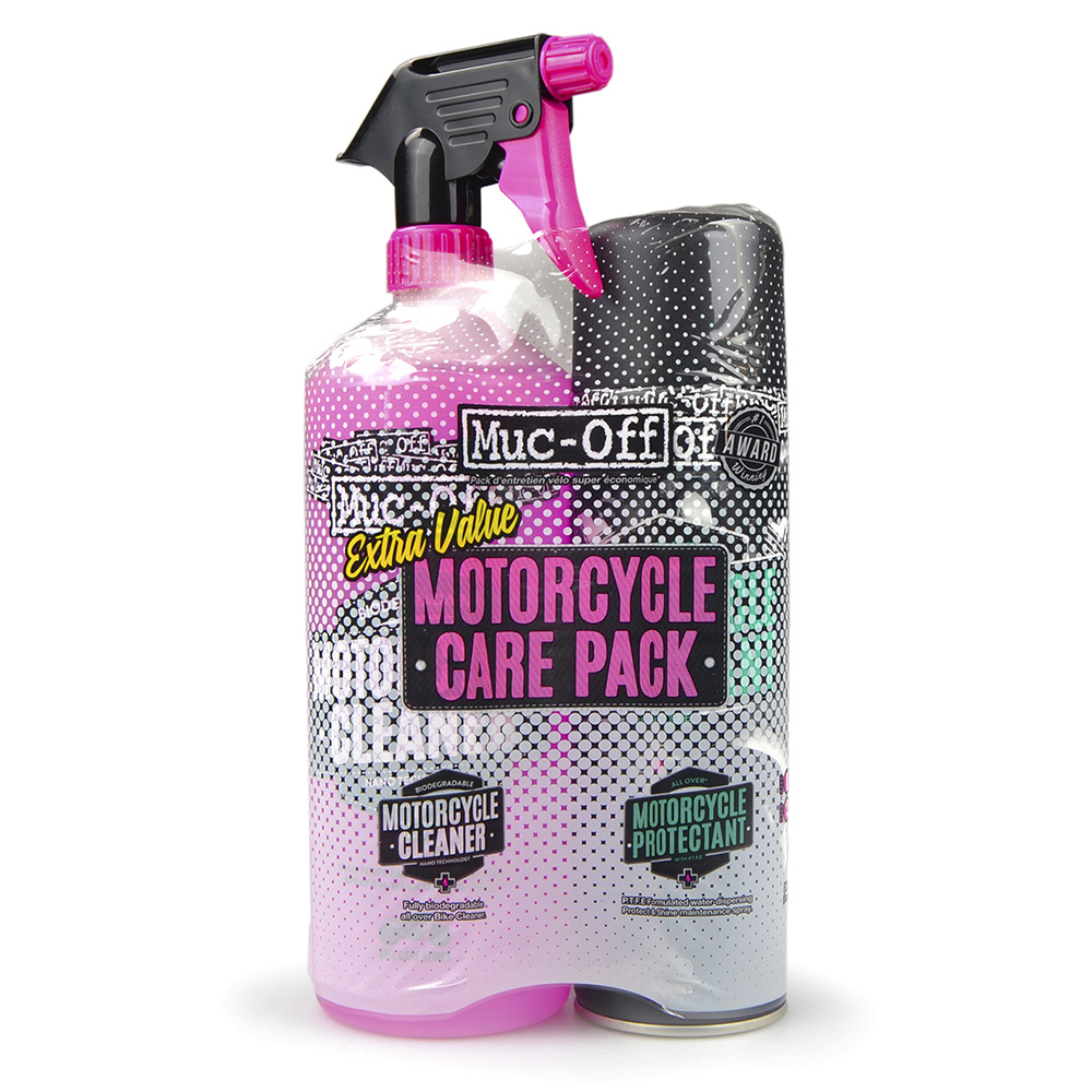 kit duo de cuidado moto (motorcycle protectant + cleaner) care pack