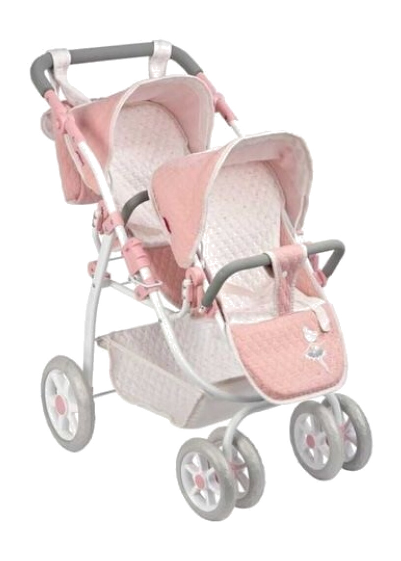 coche de muñecas gemelar con bolso universe 45x70x73cm