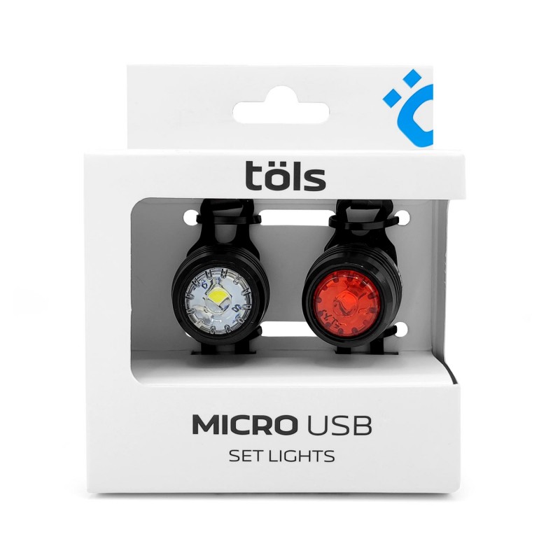 TÖLS Juego de luces bicicleta MICRO USB 10/ 5 LUMENS - Imagen 4 de 4