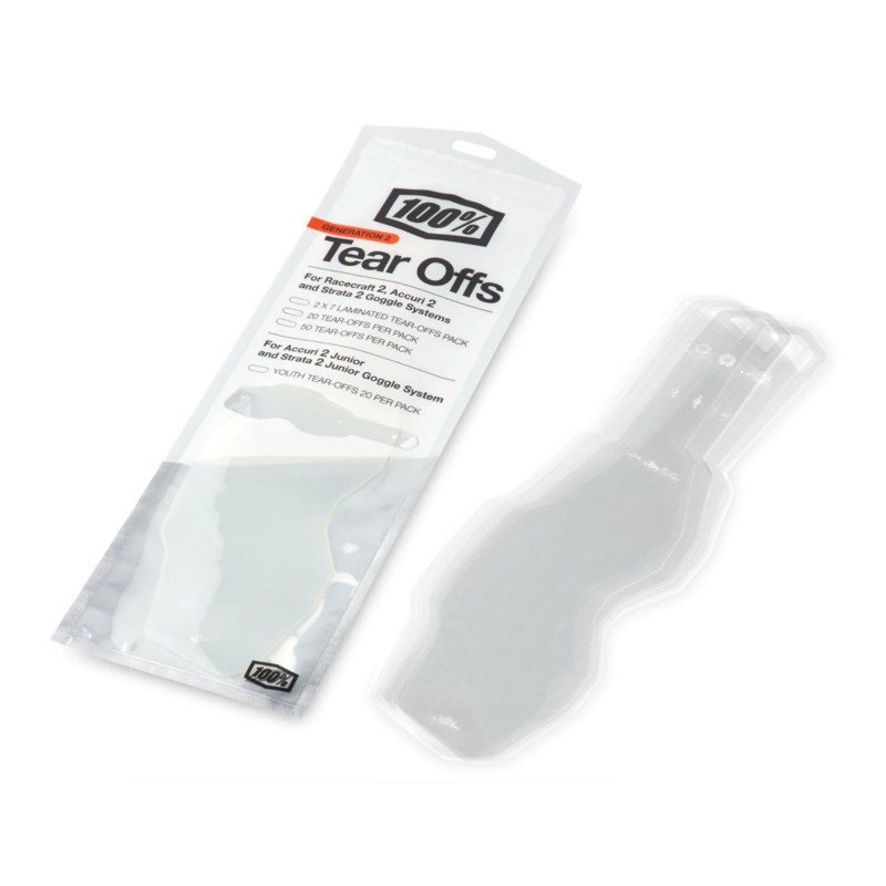 paquete de 20 tear-offs rc2/ac2/st2