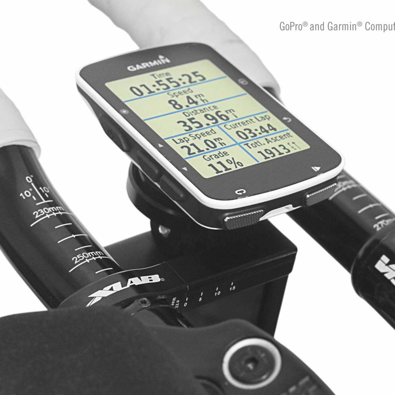 soporte para ciclocomputador frontal c-fast versadjust gopro combo garmin/wahoo