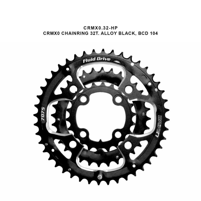 plato bicicleta aluminio crmx0 bcd 104